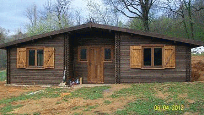 vue du chalet en construction