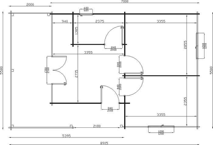 chalet en kit environ 40m2burags