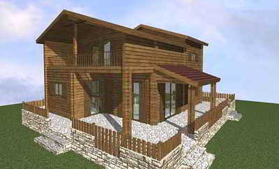 Chalet à étage ELEGANCE avec  SHOB 138m2 