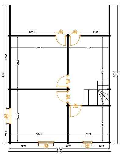 plan etage chalet elegance