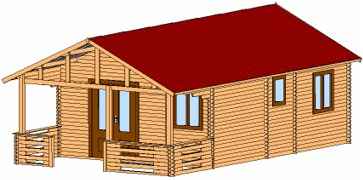 chalet bois kit en construction