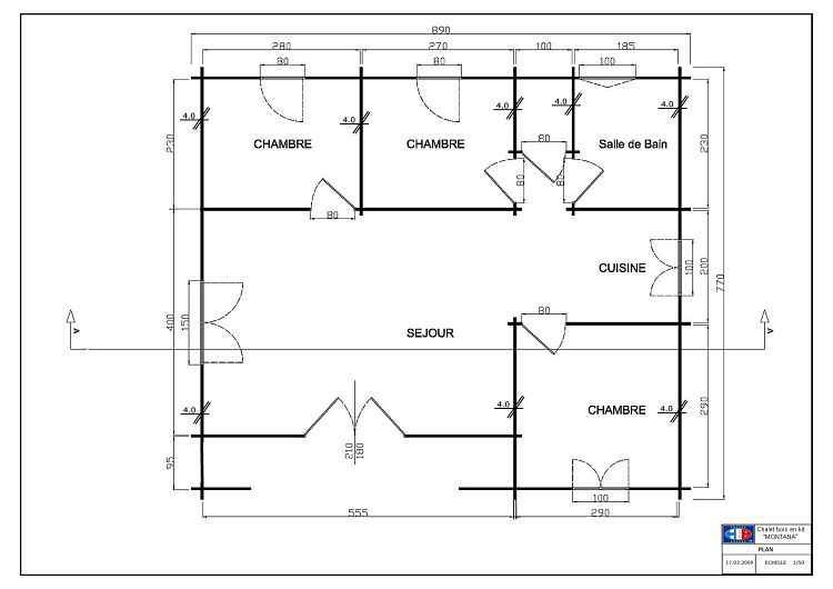 chalet en kit environ 68m2 montana