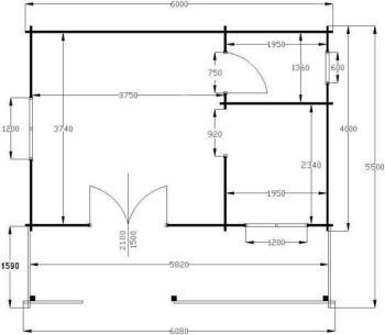 plan du chalet bois kit