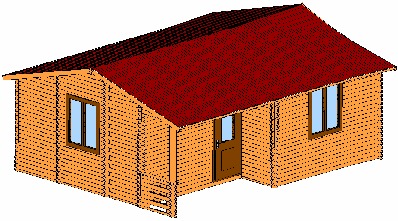 Chalet de vacances OBZOR environ 38m� // PAROIS DOUBLE de 180mm(40-100-40) 