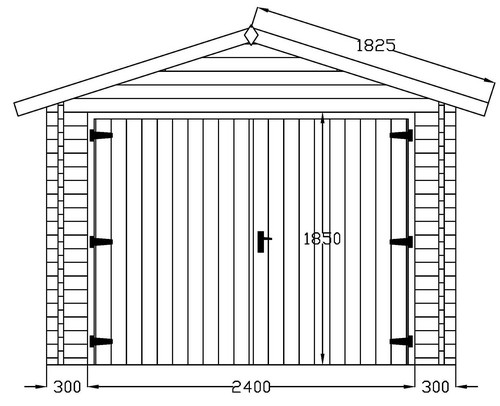 vue facade du garage plus