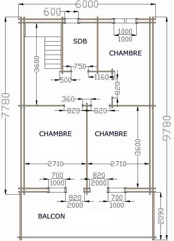 maison bois plan a etage