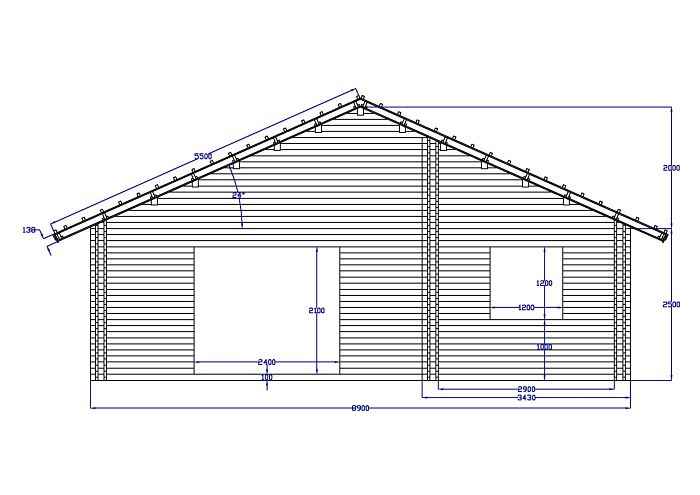 plan facade de la maison