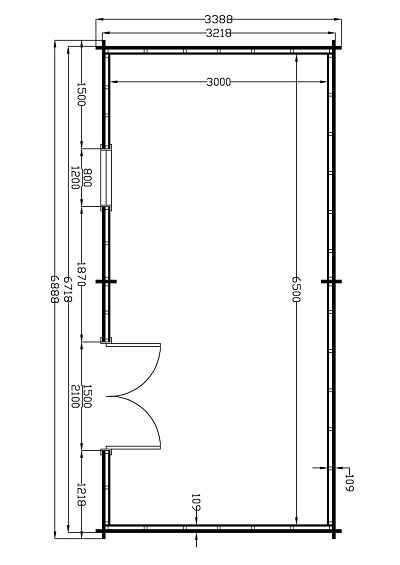 chalet habitable 23m2 plan au sol