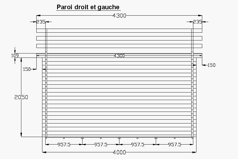 plan facade abri AGATE